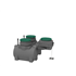 Chasse à auget ECOFLO PE - 2 x 300 L (bidirect.)