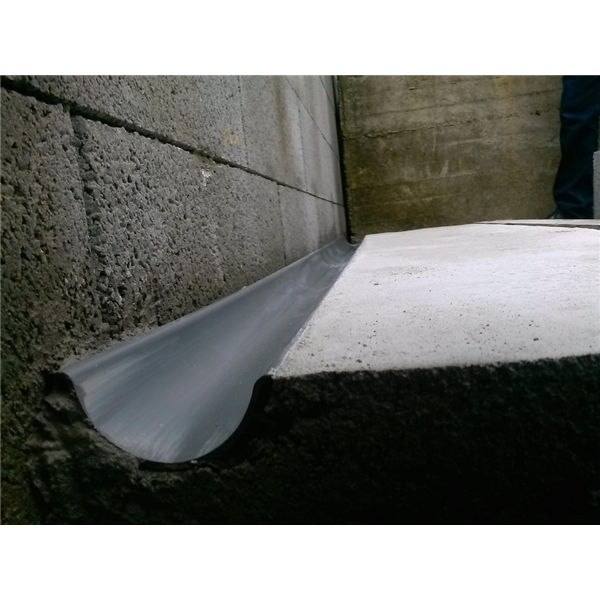 Cunette en PVC gris, diam. Intérieur 80 mm longueur 3 m