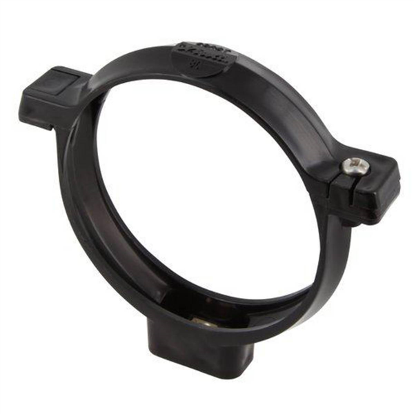 Collier à bride Nicoll pour tube de descente cylindrique - Diamètre 80 mm - PVC - Noir