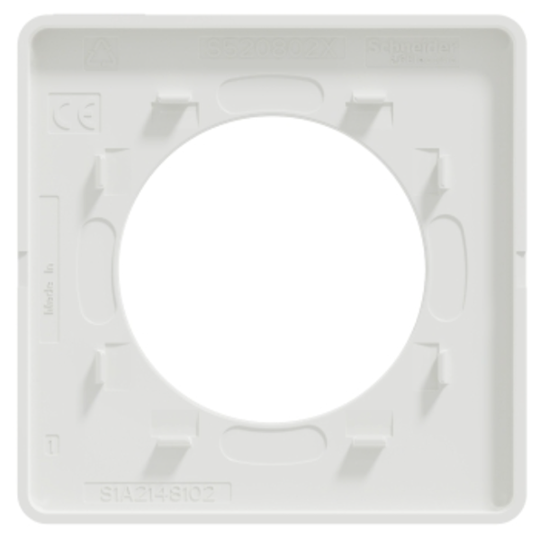 Plaque de finition simple Schneider Odace Touch pour 1 poste encastré - bronze brossé liseré blanc