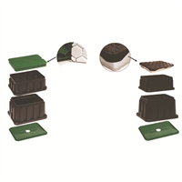 ABRI-COMPTEUR SANS REHAUSSE FONTE