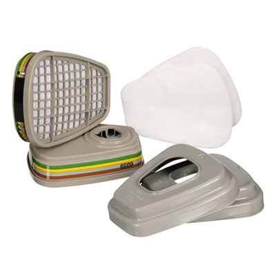 Kit de filtres pour produits chimiques ABEK 1P3R pour masque et demi-masque série 6000