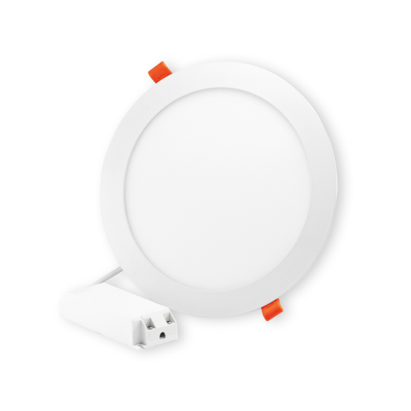 Luminaire encastré plafonnier LED 22W - Blanc neutre 4000K - 220-240V - Aluminium blanc