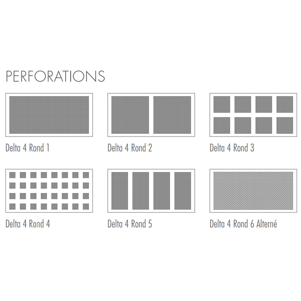 Plaque de plâtre perforée Knauf Delta 4 pour plafond acoustique - Rond 1 - 2,40 M x 1,20 M - ép. 12,5 MM