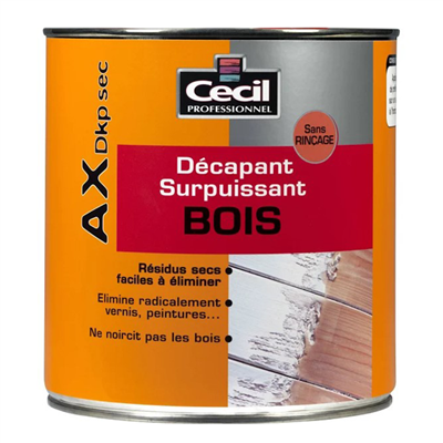 Décapant surpuissant pour bois AX Dkp sec Cecil - Sans rinçage - Incolore - Pot 2,5L