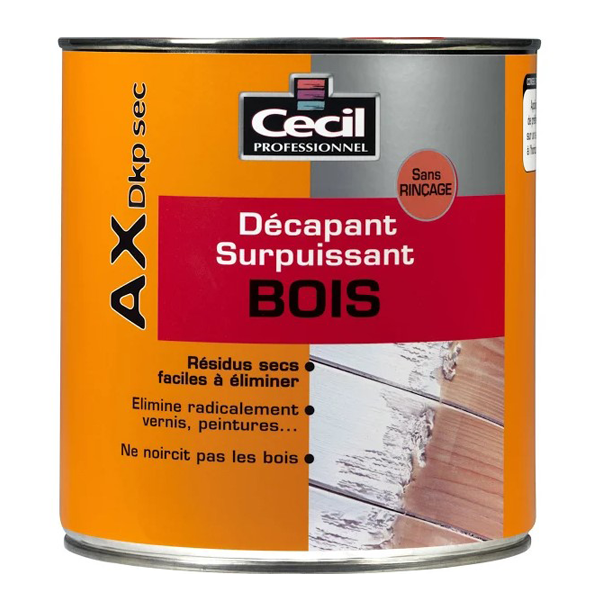 Décapant surpuissant pour bois AX Dkp sec Cecil - Sans rinçage - Incolore - Pot 2,5L