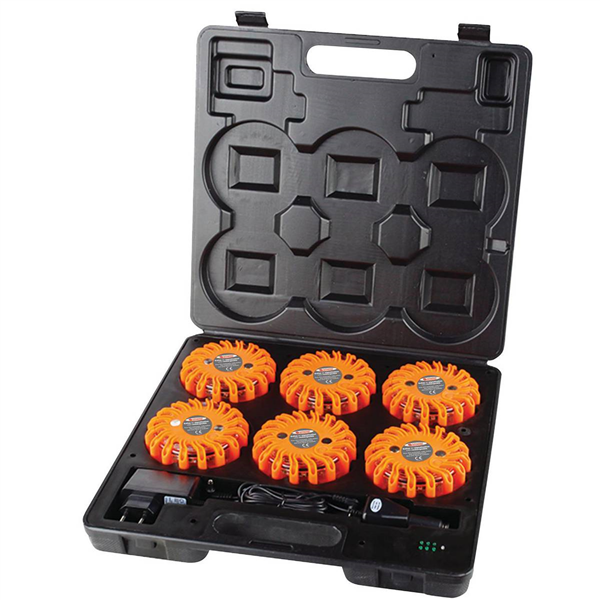 BALISES LED (VALISE 6 PCS) RECHARGEABLES + MAGNETIQUES