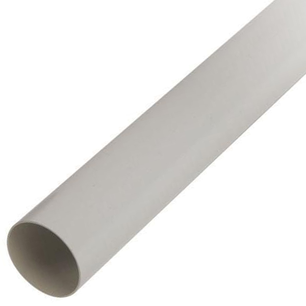 Tube de descente de gouttière rond Nicoll TD80 en Techtan Gris - diamètre 80 MM - longueur 2 M