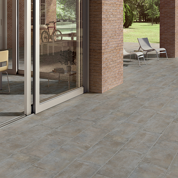 Carrelage sol extérieur effet "terre cuite" Cottoantico Grip - Ocra - 60 CM x 30 CM - Ép.9 MM