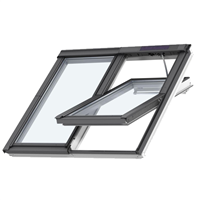 Fenêtre de toit Velux GGLS 2en1 - Rotation motorisée à énergie solaire - Vitrage confort - WhiteFinish - 151,0 CM x 118,0 CM