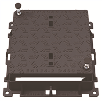 REGARD TAMPON HYDRAULIQUE FONTE NON NF CARRE 500X500 AUTO-VERROUILLABLE D400