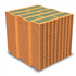Brique de base auto-isolante remplie de laine de roche - Climamur 30 - L.248 MM x l.300 MM x H.249 MM