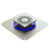 Siphon de douche inox 150,0 mm x 150,0 mm réglable en hauteur avec platine de reprise d'étanchéité - sortie verticale 50 mm