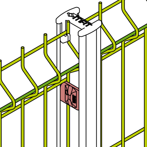 Chapeau pour poteau Easyclip Vert RAL 6005