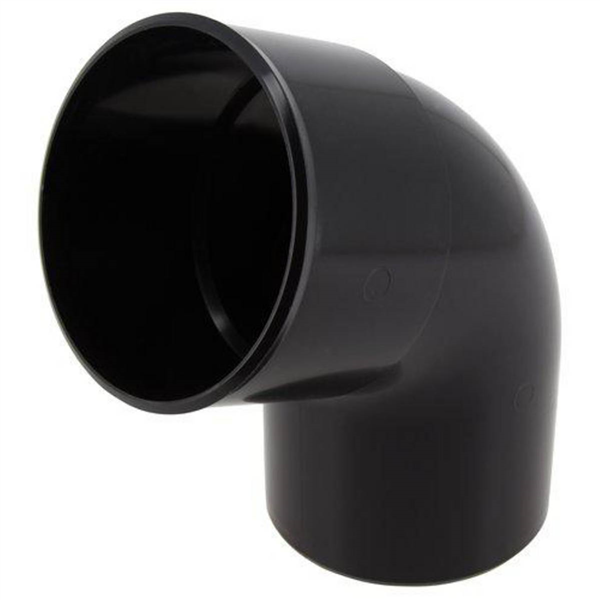 Coude Nicoll pour tube de descente cylindrique Ø 80 mm - Angle 67°30 - Mâle/Femelle - Techtan - Noir