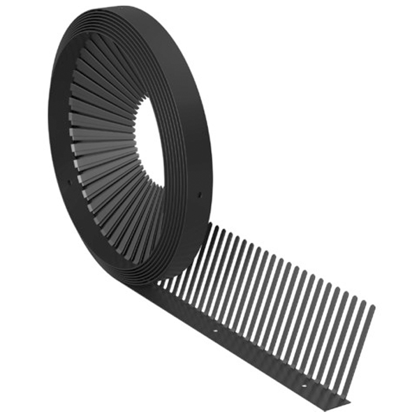 Closoir peigne pare moineaux en PVC Noir - hauteur 100 MM - longueur 1,00 M