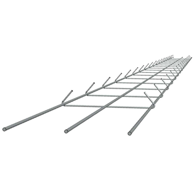 Semelle filante plate SF35 - armature de fondation E35 à 3 aciers filants ⌀ 8 MM - largeur 35,0 CM - 6,00 M