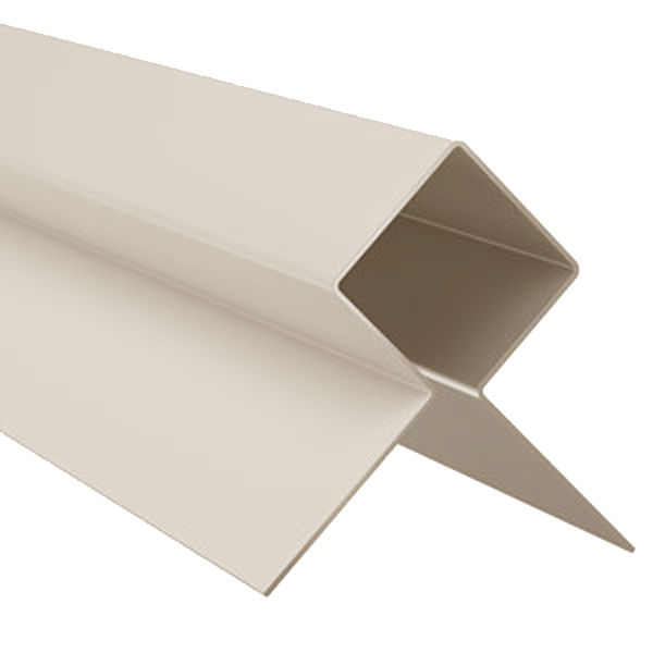 Profilé d'angle extérieur MetalTrim pour bardage Hardie Plank - aluminium laqué Pierre des champs - longueur 3 M