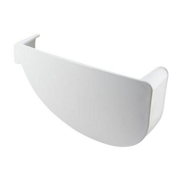 Fond de gouttière droit Nicoll FD29 pour gouttière demi-ronde Vodalis LG29 - Techtan Blanc