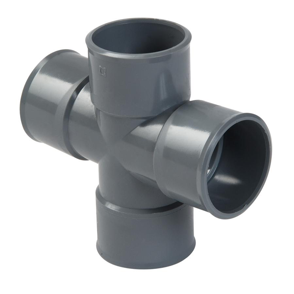 Culotte et embranchement double parallèle à 87'30° - Femelle/Femelle - Diamètre 100 mm