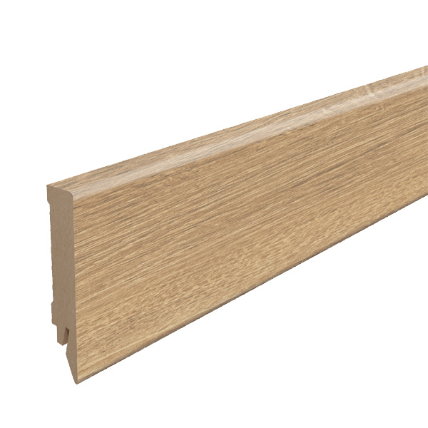 Plinthe MDF pour parquet stratifié Egger - Hauteur 80 mm - Ép.14 mm - Longueur 2,40 m - Chêne Livingstone Naturel