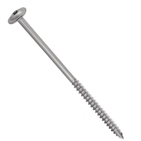 Vis de charpente tête plate large Inox A2 six lobes Acton 8 x 140 mm - boîte de 50