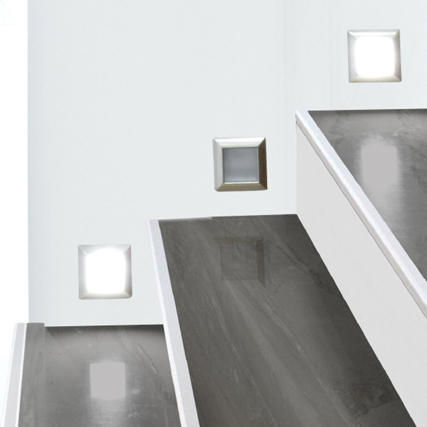 Nez de marche strié adhésif Dinac 25S - Aluminium - 25 MM x 15,0 MM - 3,00 M