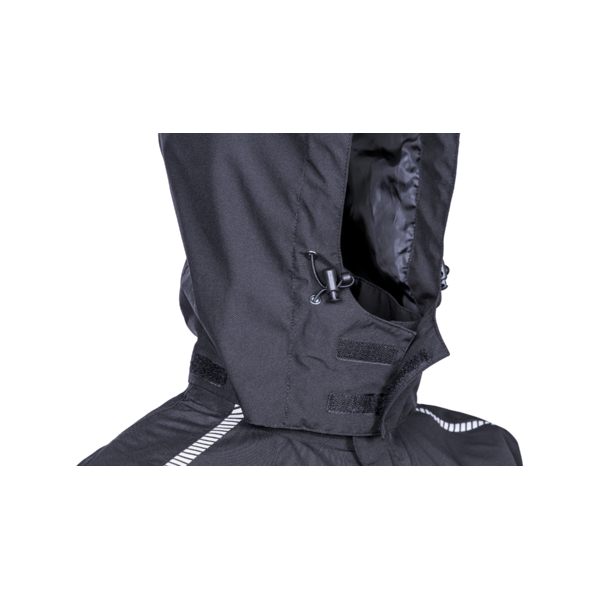 Veste de pluie Softshell Coverguard Hotaru noire avec col montant et capuche - taille L