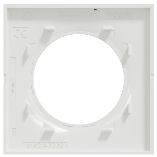 Plaque de finition simple Schneider Odace Styl pour 1 poste encastré - blanc brillant RAL 9003