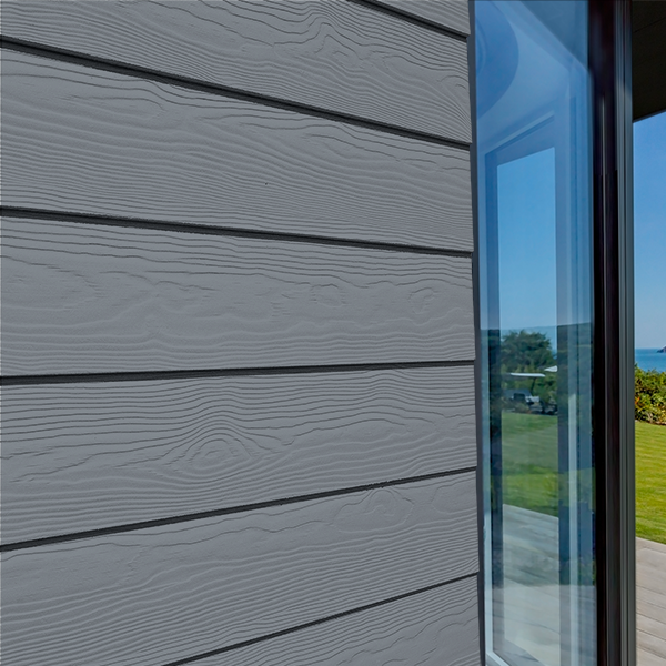 Bardage fibre ciment Cedral Lap finition relief - 190 mm x 10,00 mm - L. 3,60 m - Gris acier C15