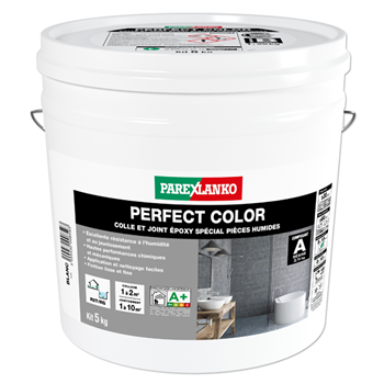 Colle et joint à carrelage Perfect Color Parexlanko pour pièce humide - Blanc - 5 KG