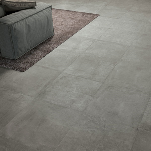 Carrelage intérieur effet béton en grès cérame rectifié - Fast - 80,0 cm x 80,0 cm - ép. 8,00 mm - Gris