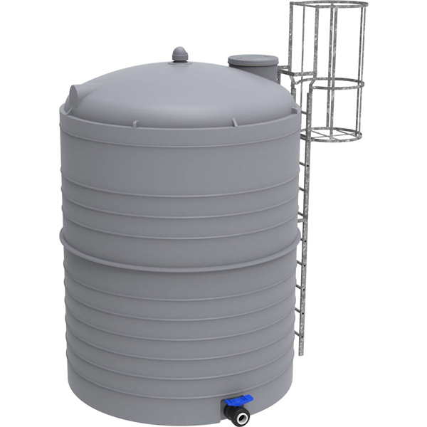 VERTICUVE PE 13 000 L grise 3" - (Echelle non incluse)