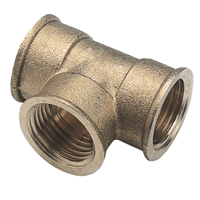 Raccord laiton té égal triple femelle 1"1/2