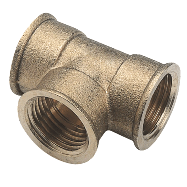 Raccord laiton té égal triple femelle 1"1/2