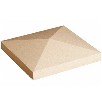 Chapeau de pilier à pointe de diamant en béton décoratif - Périgord - 50,0 CM x 50,0 CM x 10,00 CM