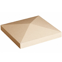 Chapeau de pilier à pointe de diamant en béton décoratif - Périgord - 50,0 CM x 50,0 CM x 10,00 CM