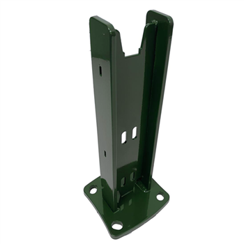 Platine sur manchon grand modèle pour poteau AXYLE Dirickx - embase de 10 mm -  RAL6005