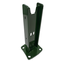 Platine sur manchon grand modèle pour poteau AXYLE Dirickx - embase de 10 mm -  RAL6005