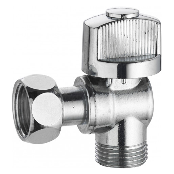 Robinet d'arrêt en équerre 1/4 de tour pour WC - Filetage MF 12 x 17 - Laiton