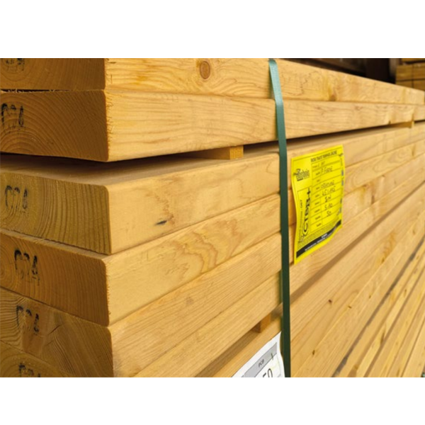 Bois d'ossature en sapin - traitement classe 2 - classe structurelle C24 - 45 MM x 95 MM x 5,10 M