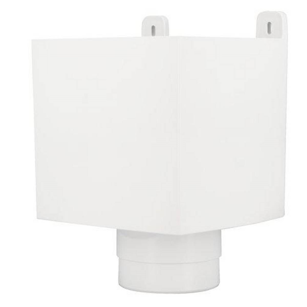 Boîte à eau de gouttière carrée Nicoll - Diamètre du tube 100 mm - Techtan Blanc