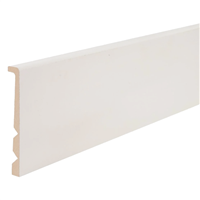 Surplinthe universelle arrondie en MDF prépeint en blanc - section de 22 MM x 133 MM - longueur 2440 MM