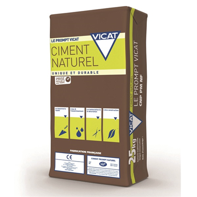 Ciment naturel PROMPT à prise rapide - Sac de 25kg