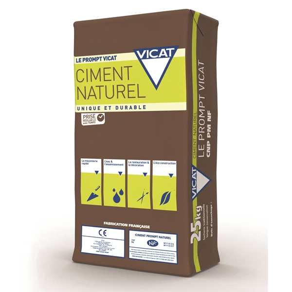 Ciment naturel PROMPT à prise rapide - Sac de 25kg