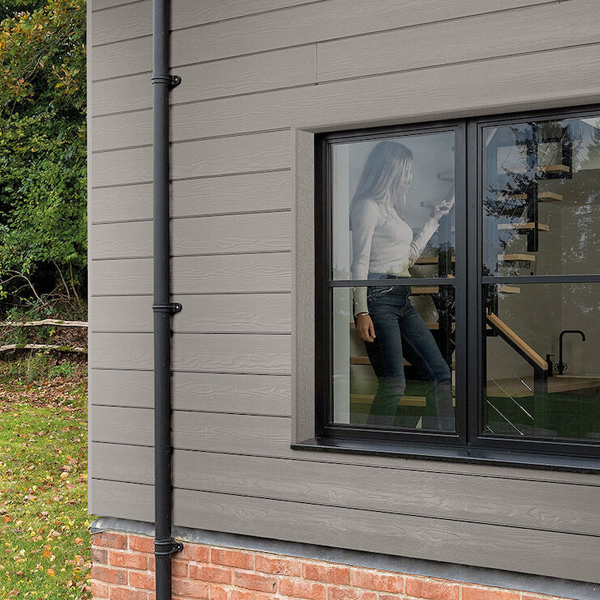 Lame de bardage en fibres-ciment Cedral Click finition relief - 186 MM x 12,00 MM - L. 3,60 M - Gris perle C52