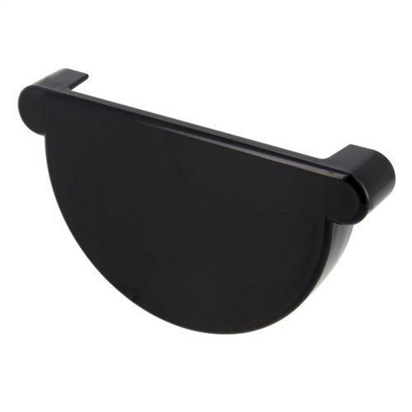 Fond de gouttière demi-ronde Nicoll - Développé 25 cm- Longueur 30 mm - Droite/Gauche - Techtan - Noir