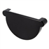 Fond de gouttière demi-ronde Nicoll - Développé 25 cm- Longueur 30 mm - Droite/Gauche - Techtan - Noir