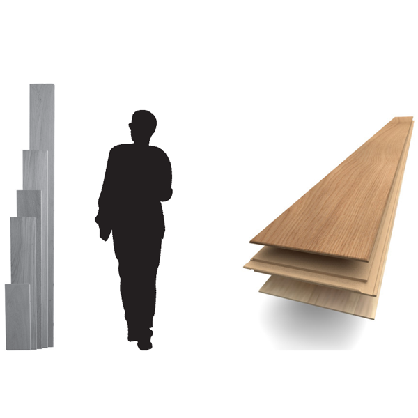 Parquet contrecollé Diva Classic à clipser - chêne bois flotté - largeur 139 MM - ép. 14,00 MM - long. variable