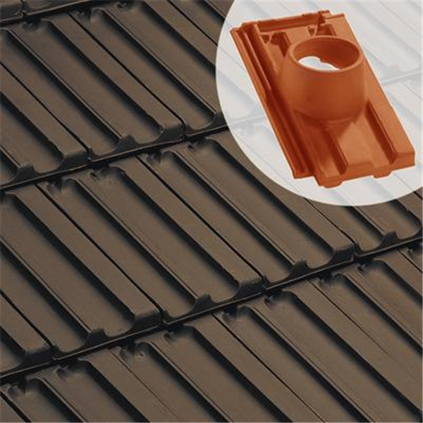 Tuile à douille en terre cuite H14 Huguenot - diamètre 120 mm - Vieille masse